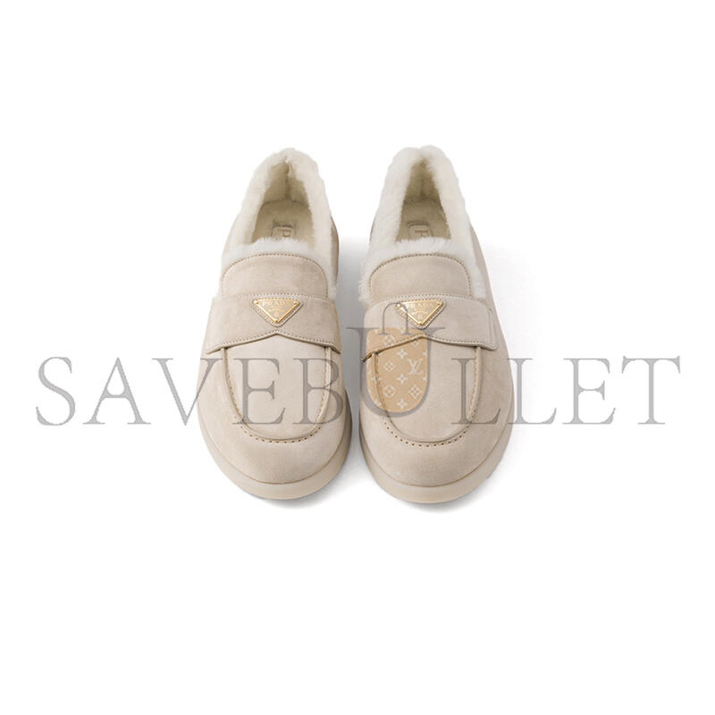 Pra*a suede and wool loafers 2dg124